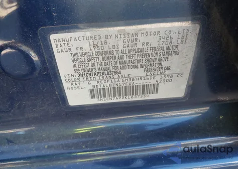 2019 Nissan Versa 1.6 Sv from USA, damaged, VIN 3N1CN7AP2KL837554